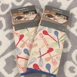 Essential Home Dish Drying Mat, 2 ea